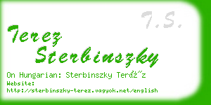 terez sterbinszky business card